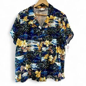 Hawaiian Reserve Collection Tropical Print Shirt Size XL